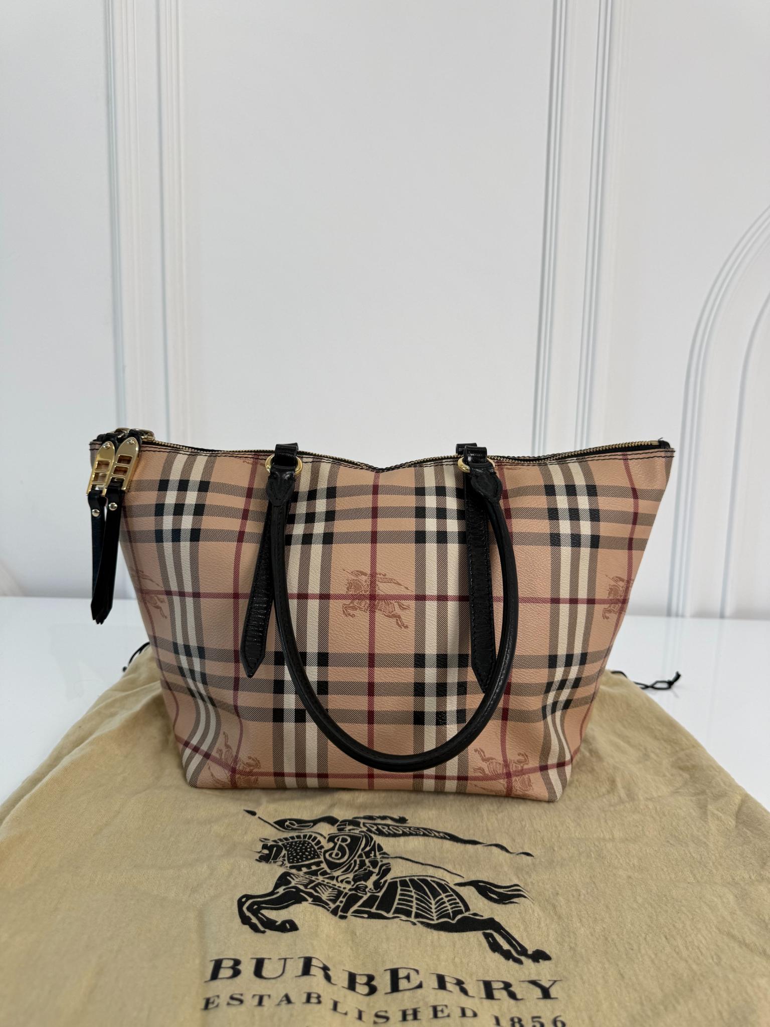 Burberry Haymarket Check Coated Canvas Salisbury Tote Bag