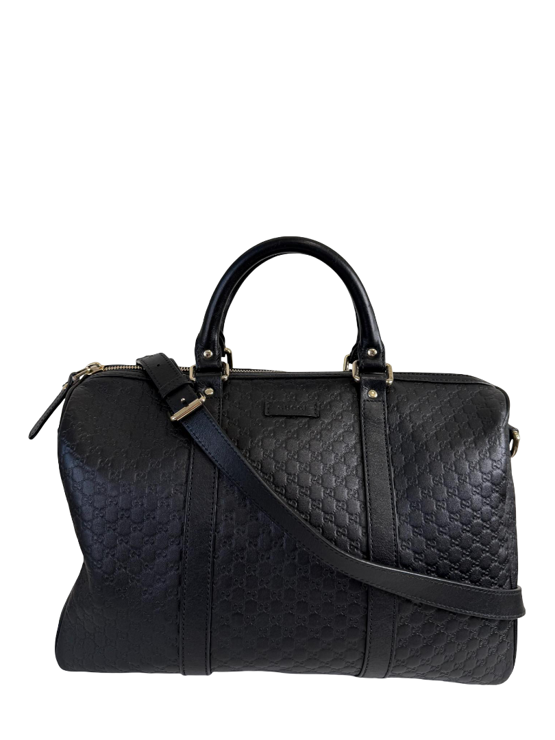 Gucci Black Microguccissima Leather Medium Joy Boston Bag