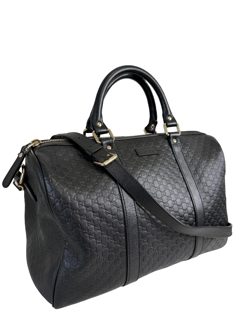 Gucci Black Microguccissima Leather Medium Joy Boston Bag