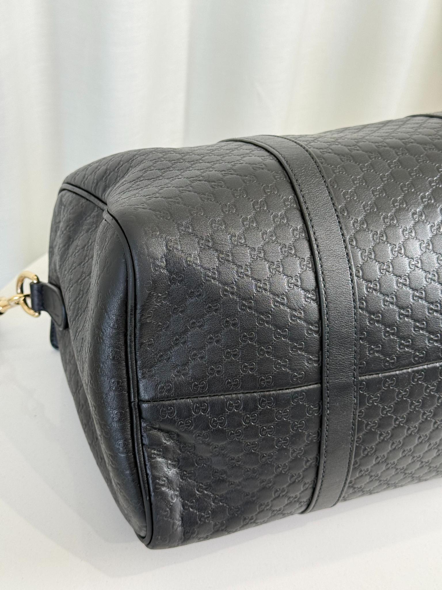 Gucci Black Microguccissima Leather Medium Joy Boston Bag