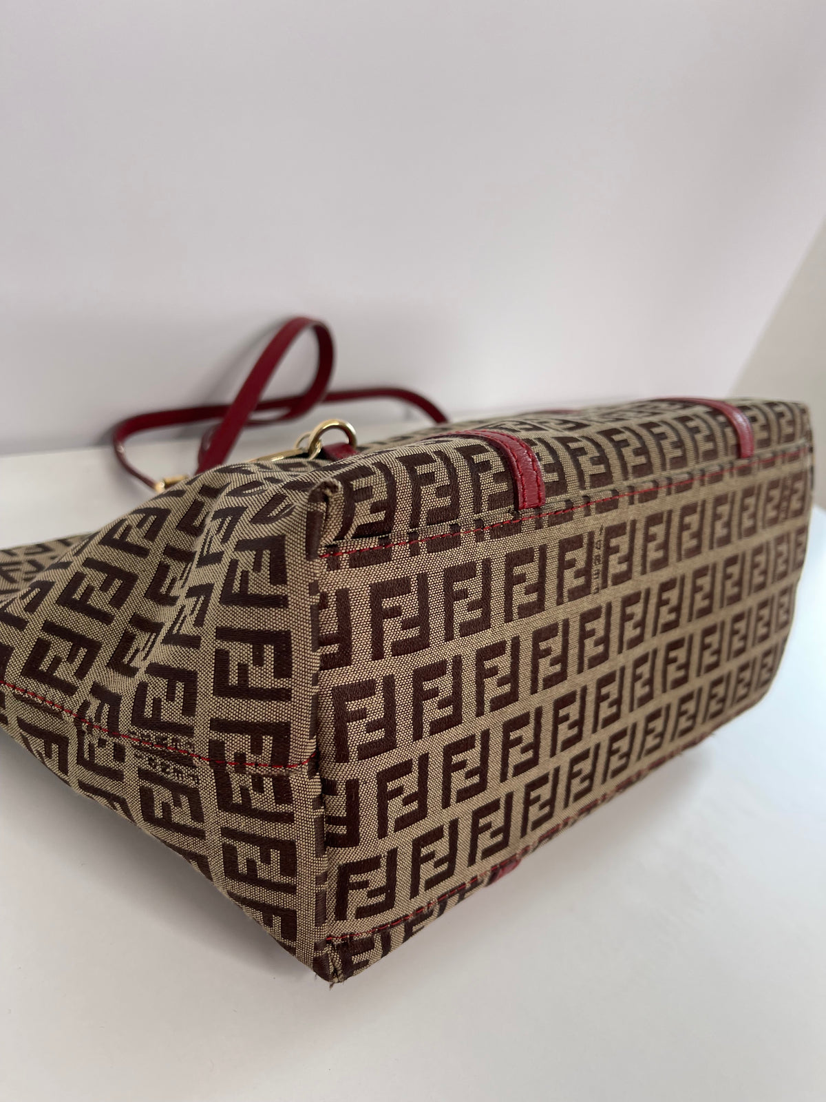 Fendi Tobacco Zucchino Canvas Superstar Medium Shopping Tote
