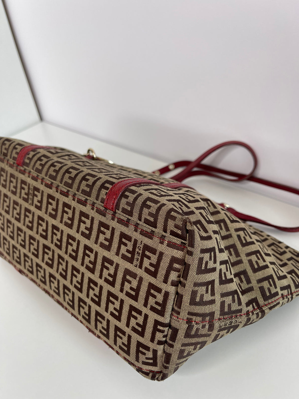 Fendi Tobacco Zucchino Canvas Superstar Medium Shopping Tote
