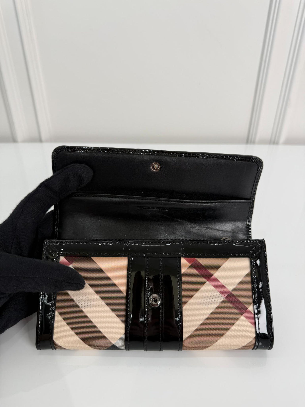 Burberry Nova Check Coated Canvas Continental Wallet