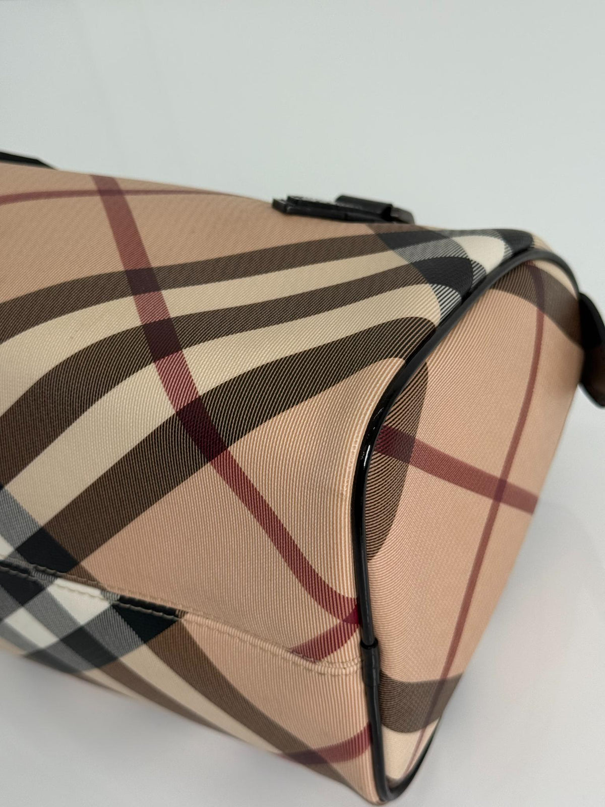 Burberry Beige/Black Supernova Check Boston Bag (1)