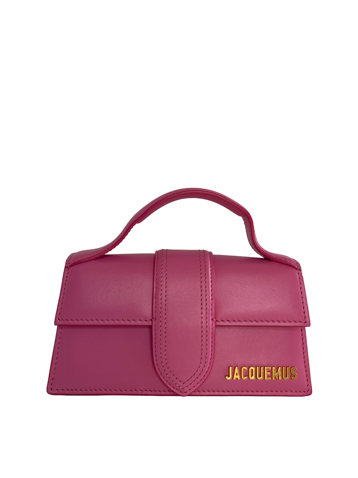 Jacquemus Le Bambino Leather Crossbody Bag In Neon Pink