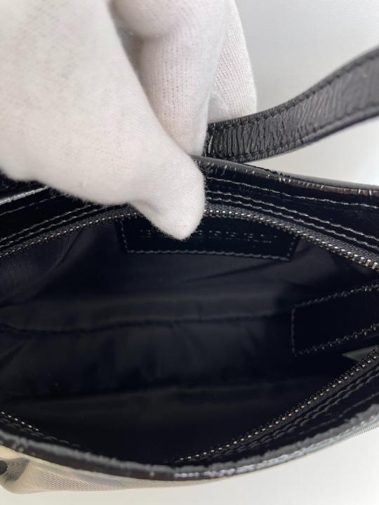 Burberry Black Supernova Check Canvas Grey Pochette