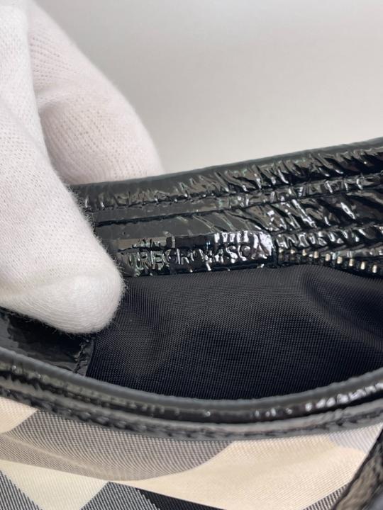 Burberry Black Supernova Check Canvas Grey Pochette