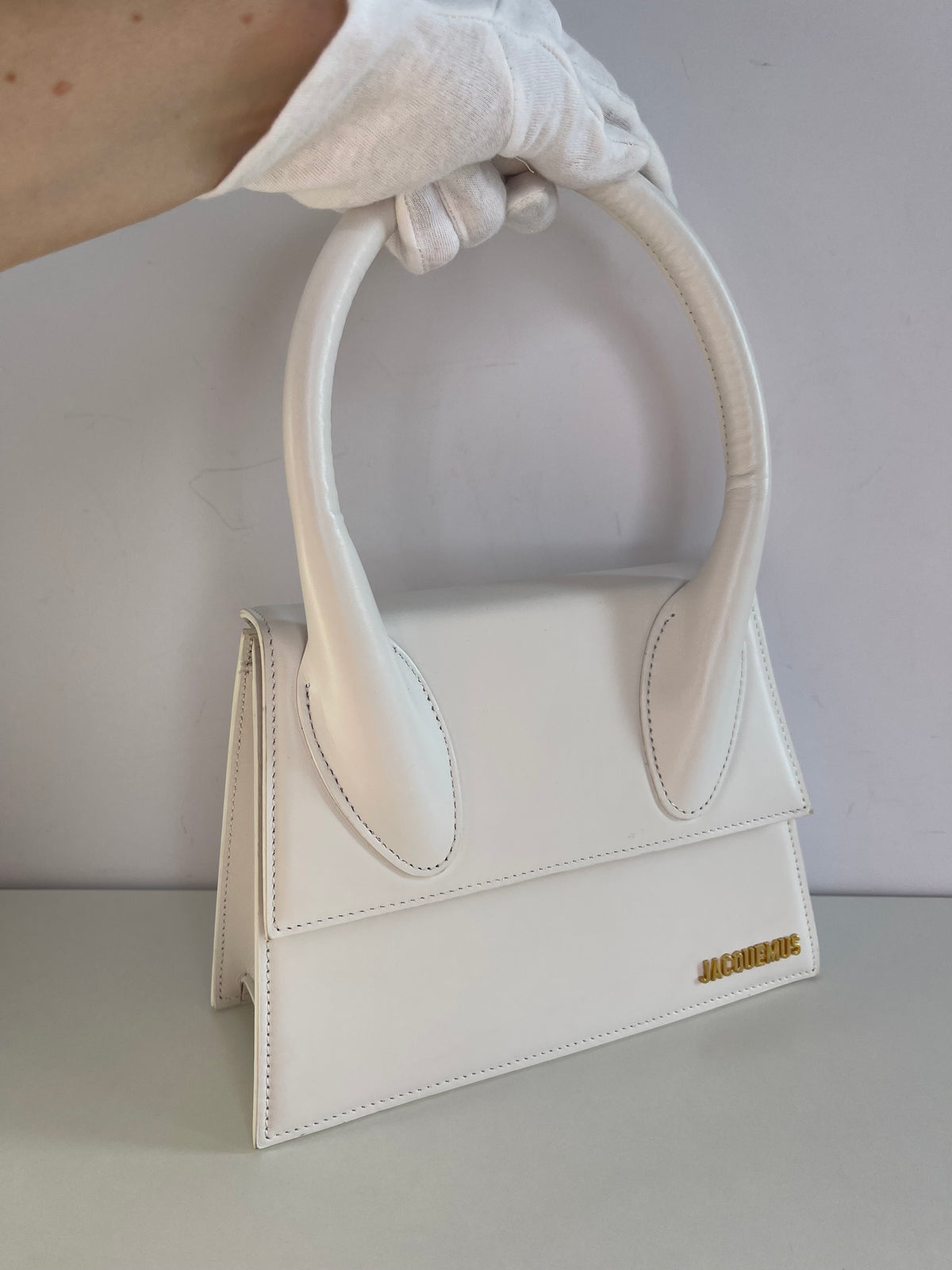 Jacquemus Le Grand Chiquito White Leather Bag