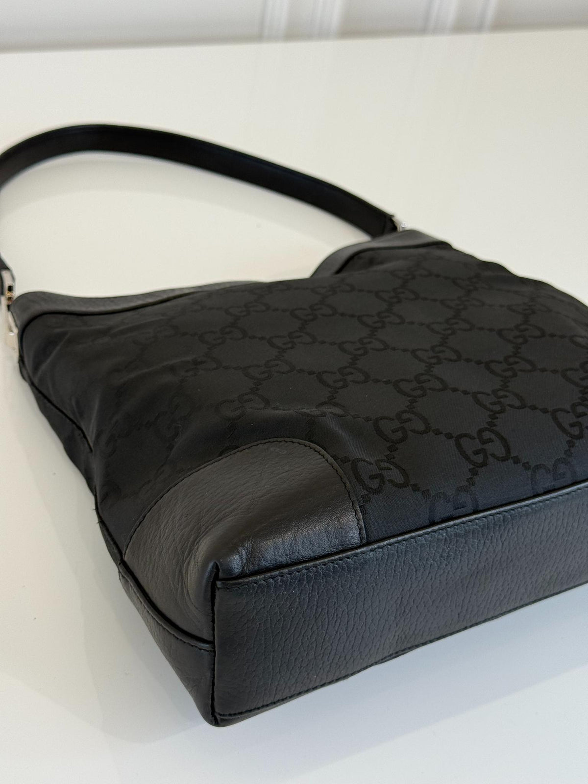 Gucci Black GG Canvas Shoulder Bag
