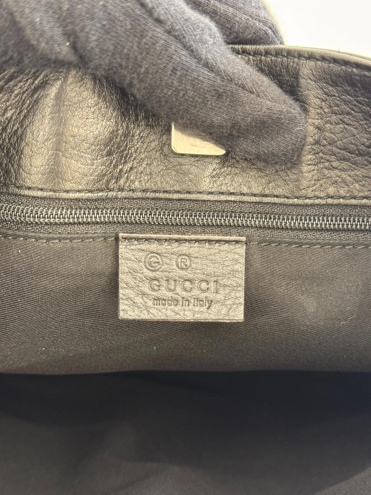 Gucci Black GG Canvas Shoulder Bag