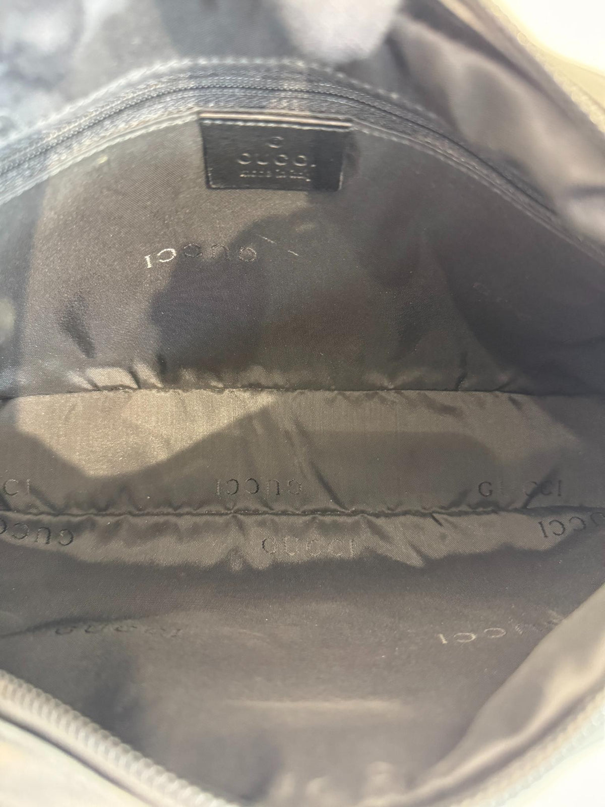 Gucci Black Leather Chain Shoulder Bag