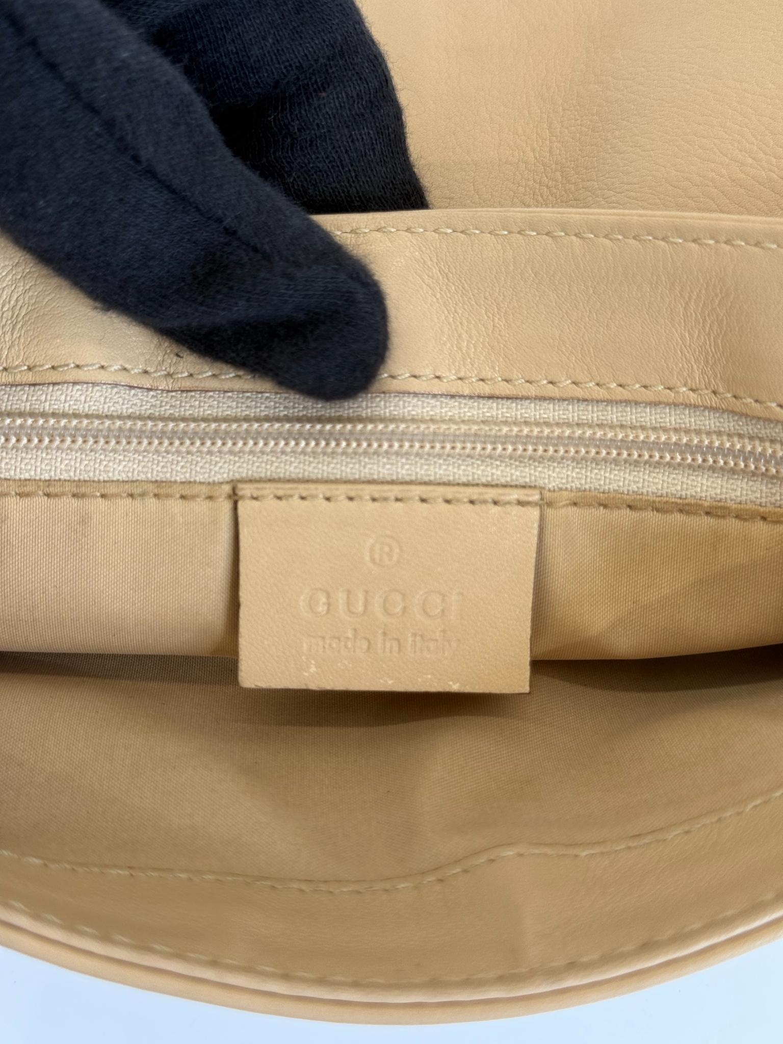 Gucci x Tom Ford Beige Leather Chain Shoulder Bag