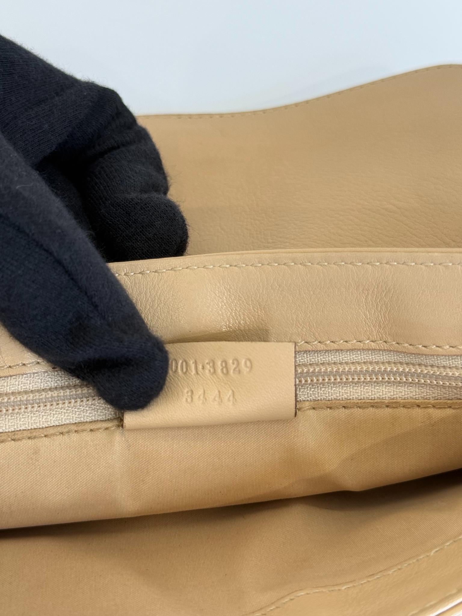 Gucci x Tom Ford Beige Leather Chain Shoulder Bag