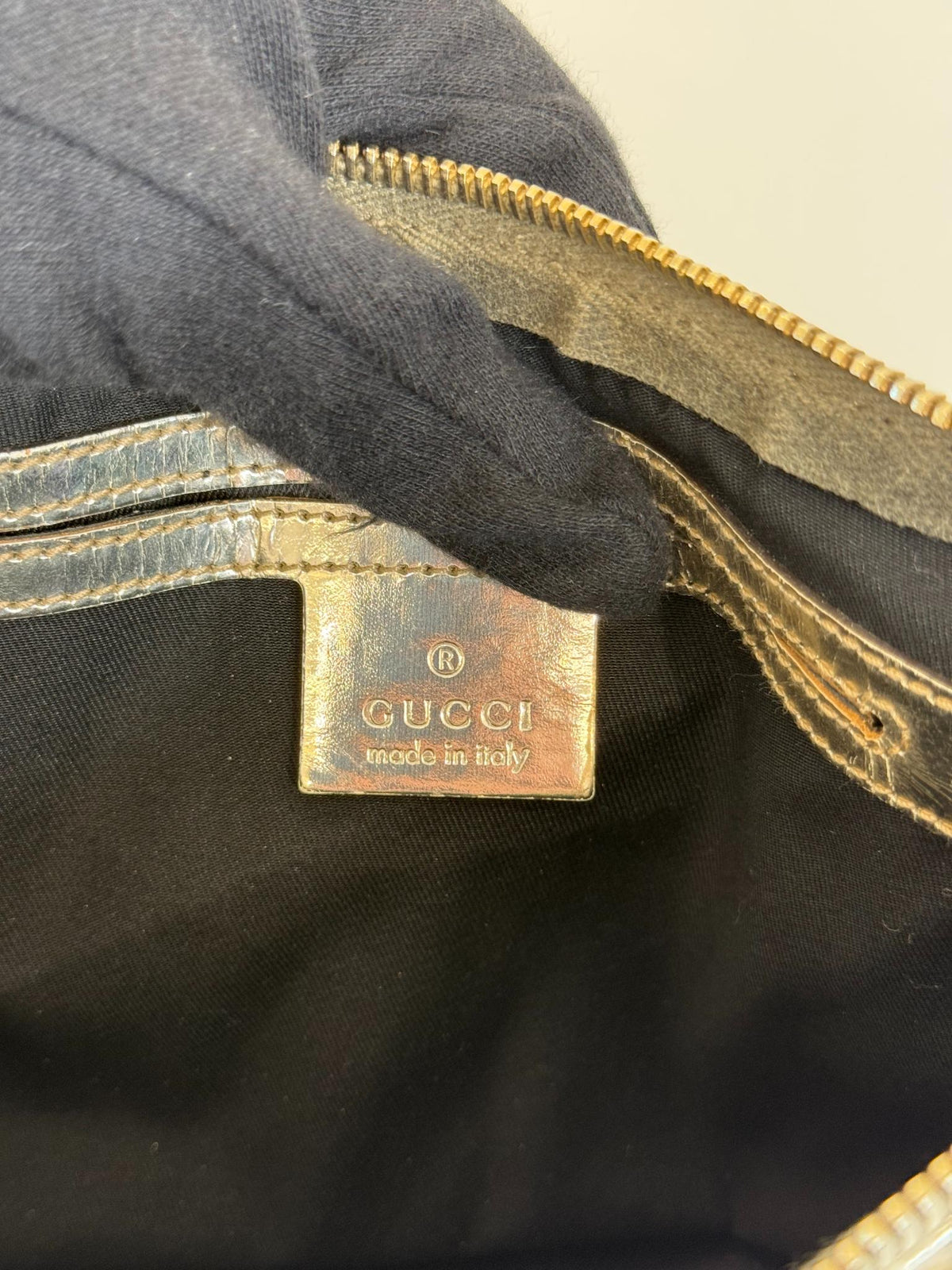 Gucci Small White/Silver GG Coated Canvas Joy Boston Bag