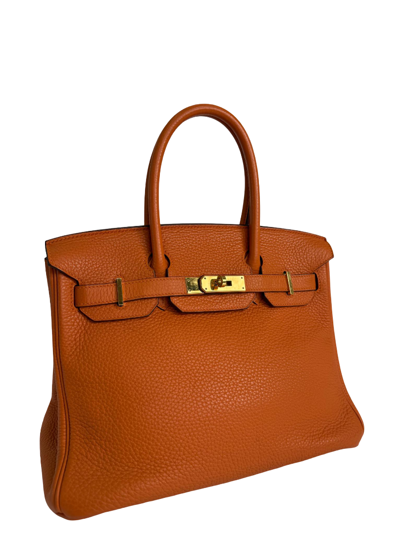 Hermès Birkin 30 Orange Togo Leather GHW