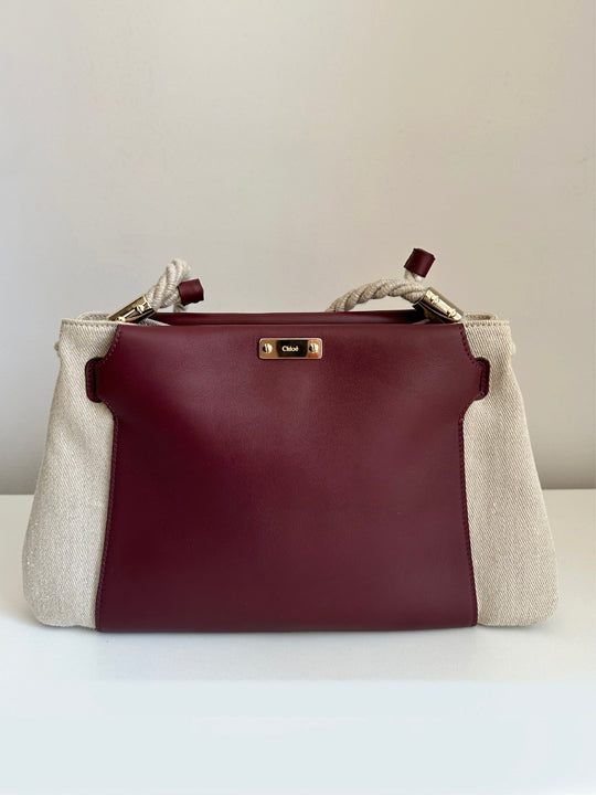 Chloé Key Medium Burgundy Shoulder Bag