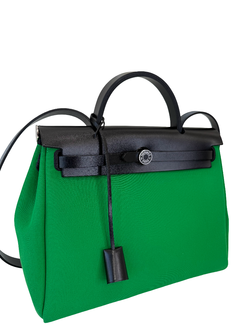 Hermès Herbag Zip 31 Laque Bag Green Palladium Hardware