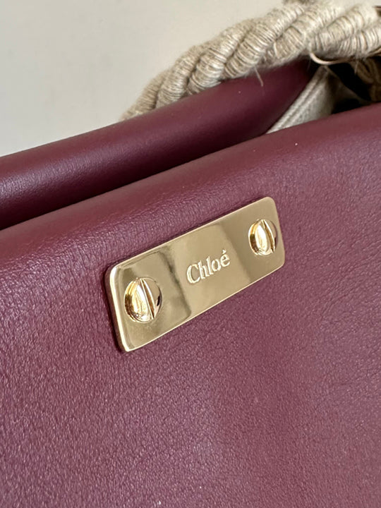 Chloé Key Medium Burgundy Shoulder Bag