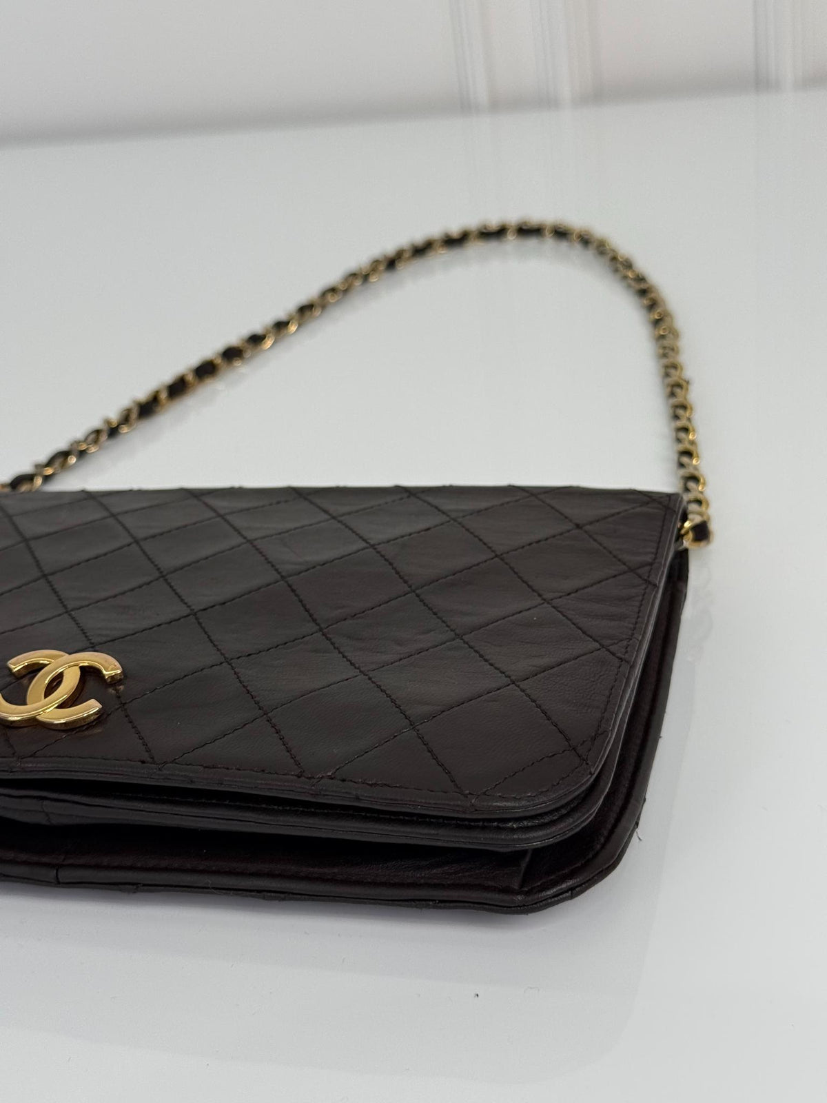 Chanel Matelassé Coco Mark Lambskin Push Lock Chain Shoulder Bag