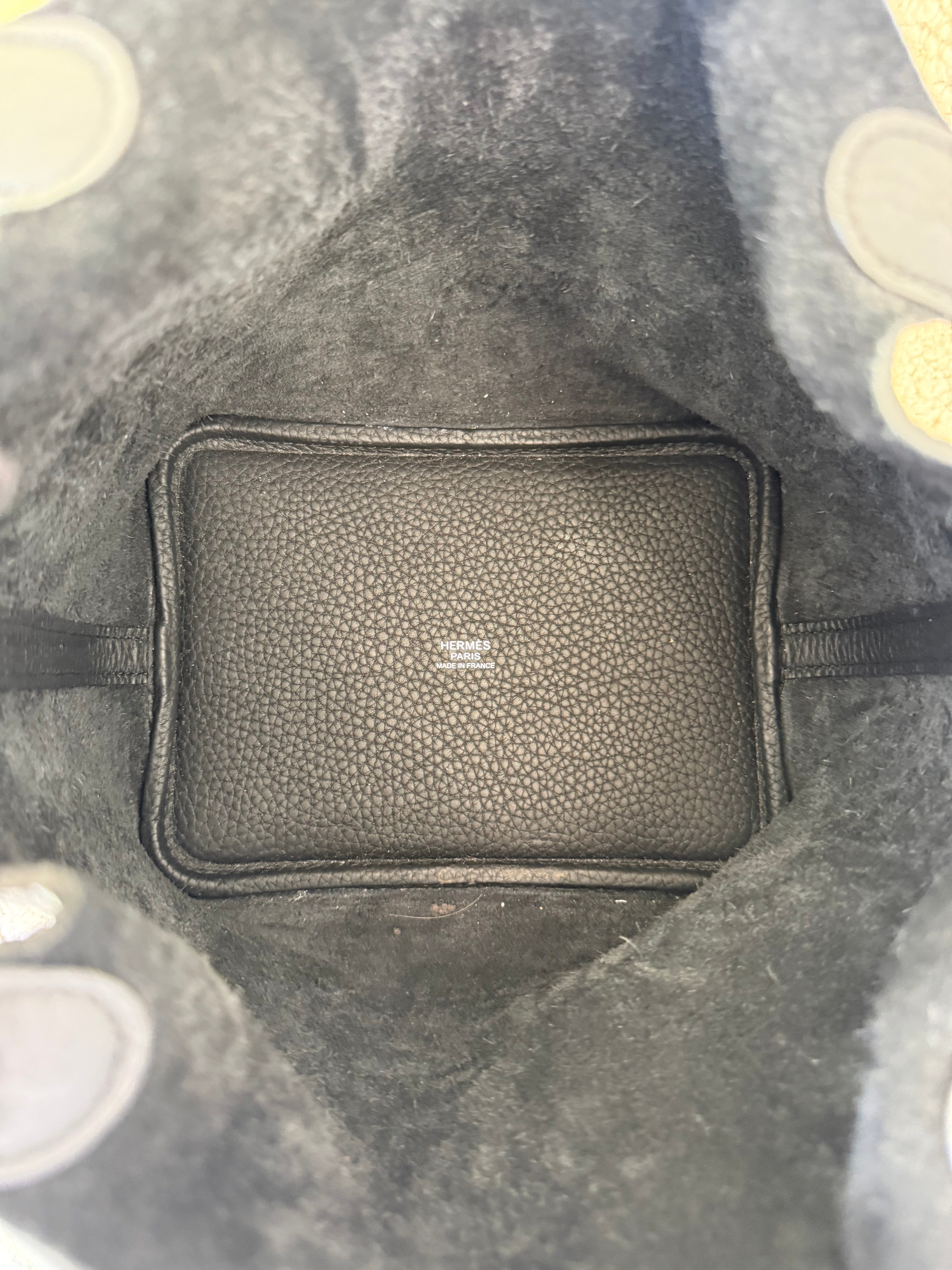 Hermès Picotin Lock 18 Black Clemence Leather PHW