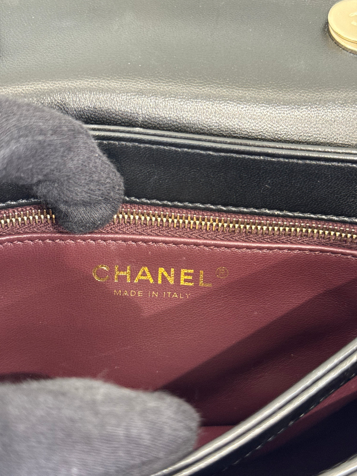 Chanel Trendy CC Mini Flap Bag Black Lambskin GHW