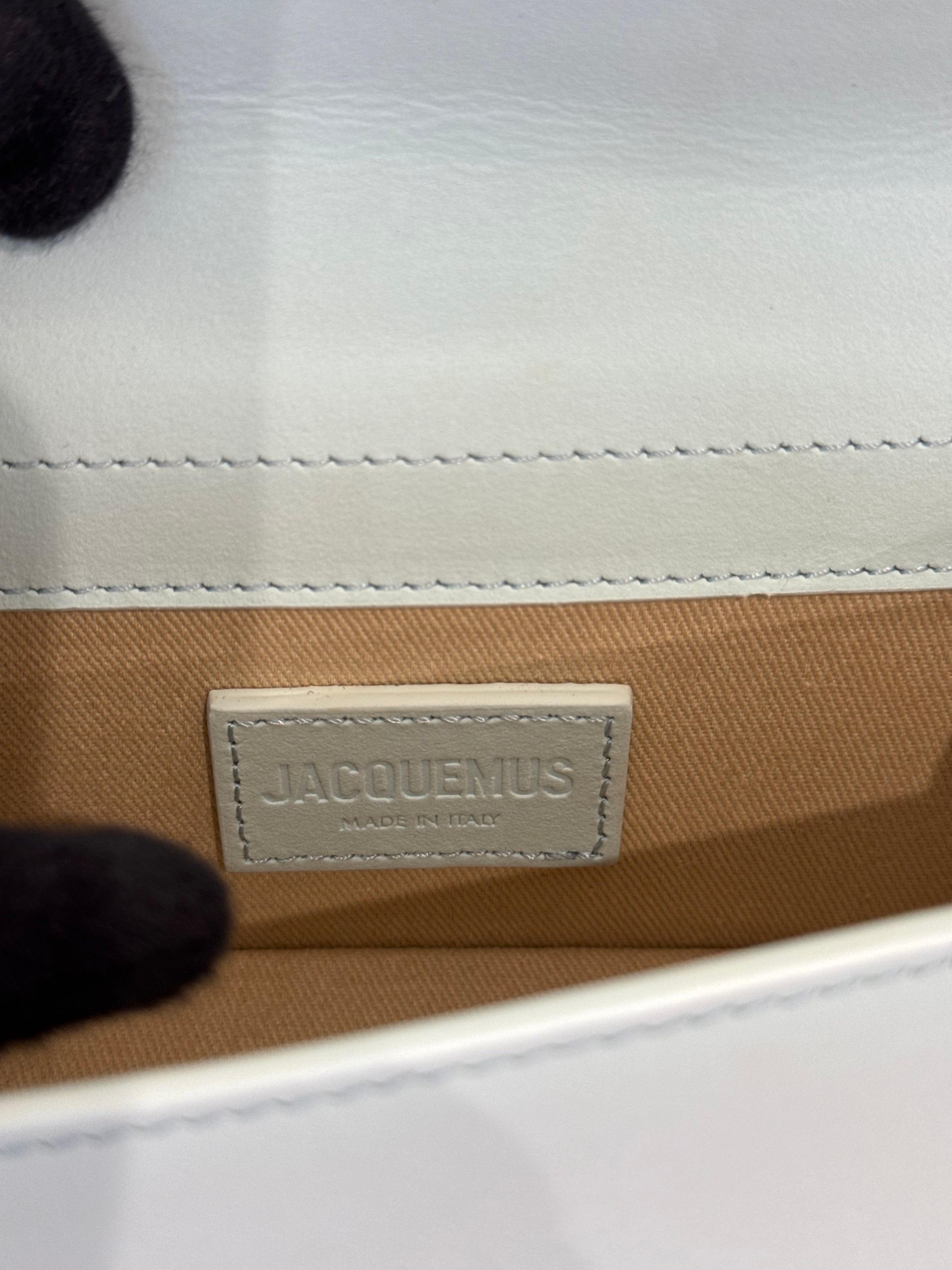 Jacquemus Le Bambino Mini Light Blue Nubuck Leather Top Handle Bag