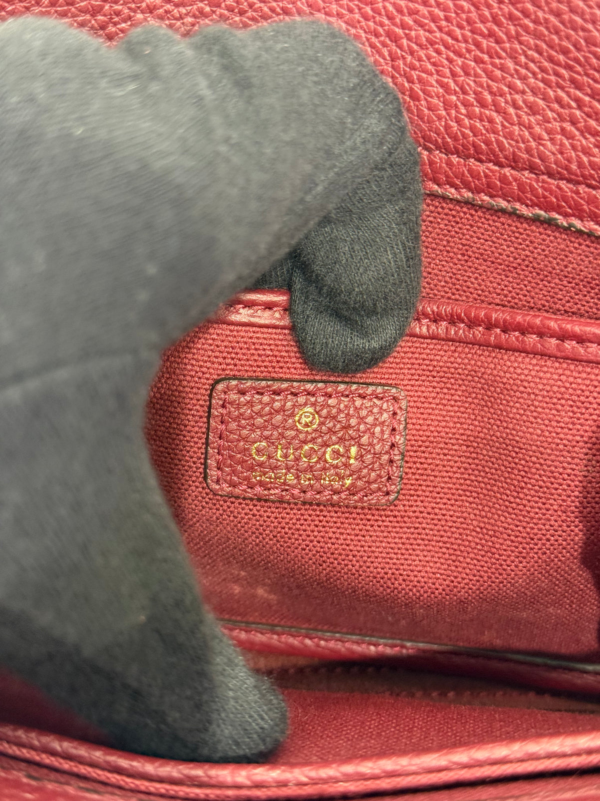 Gucci Small Jackie Hook Rosso Ancora Tote