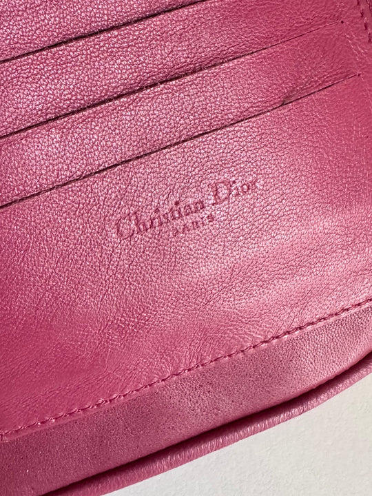 Christian Dior Lady Dior Evening Chain Clutch Cannage Quilt Patent Leather