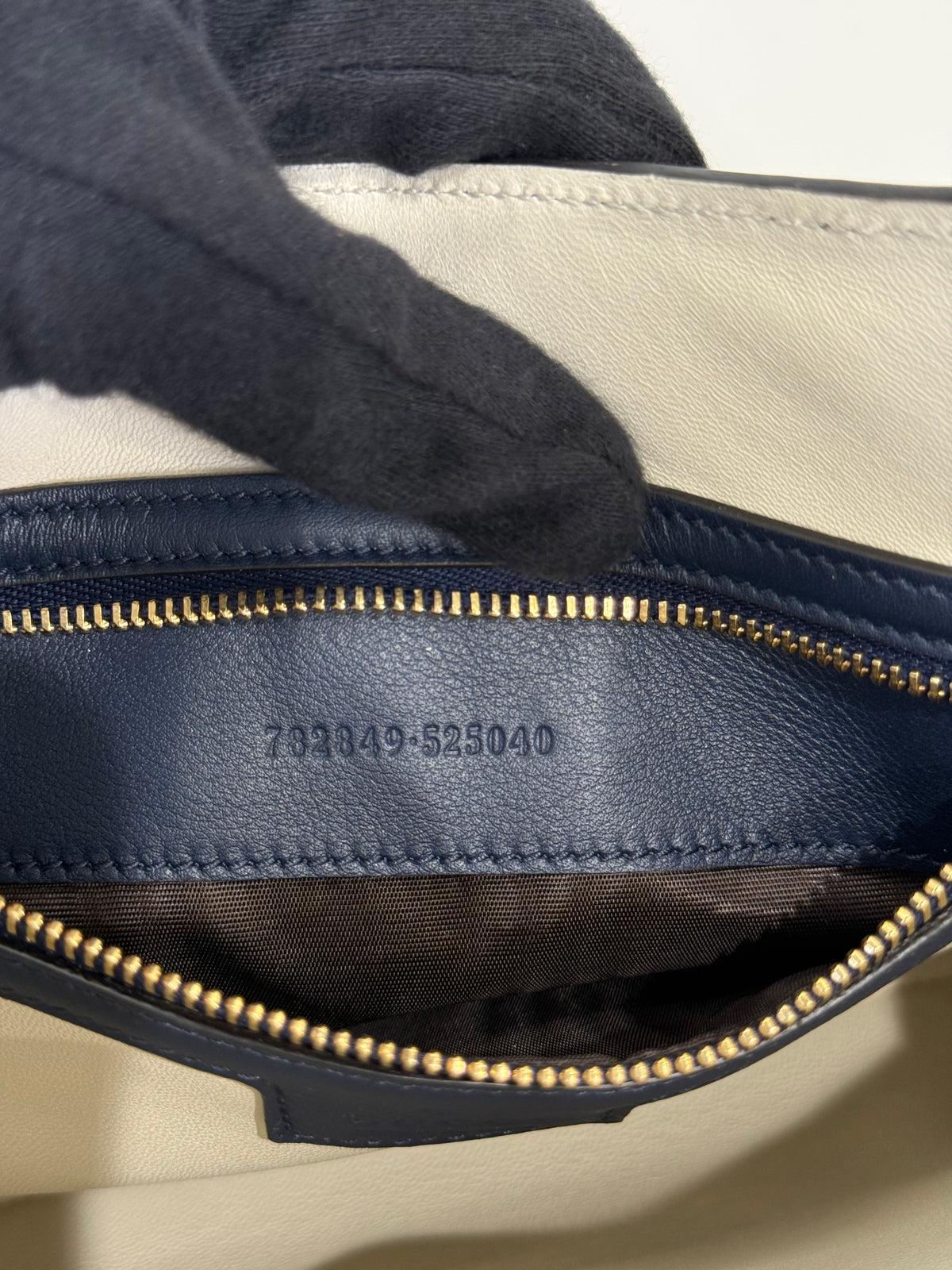 Gucci Small Jackie 1961 Red/Blue Glossy Striped Leather Hobo Bag