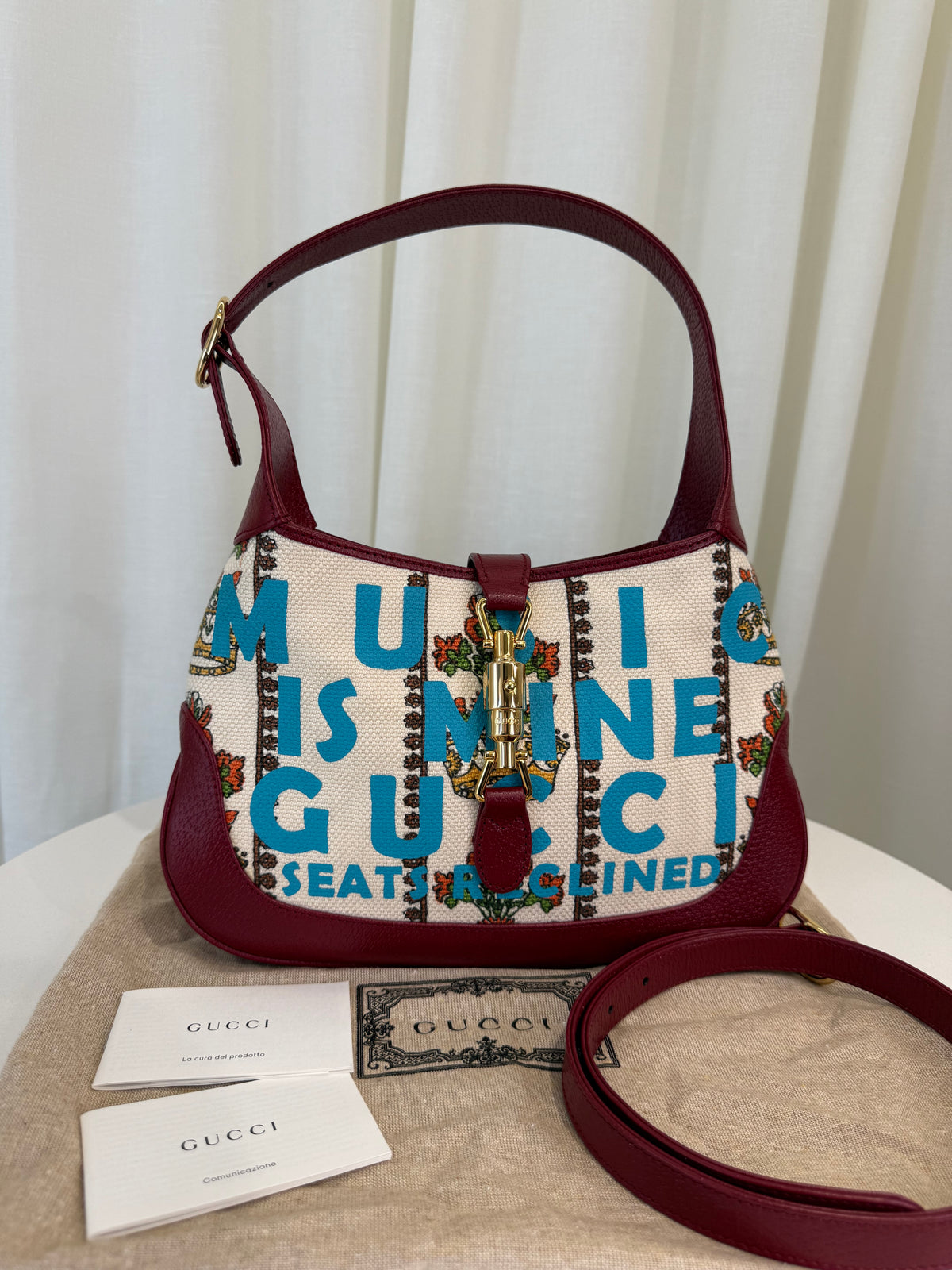 Gucci Small Jackie 1961 Centennial 100 Year Special Edition Burgundy Leather