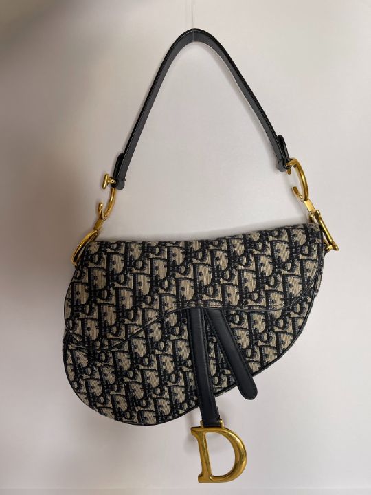 Dior Oblique Saddle Bag Blue