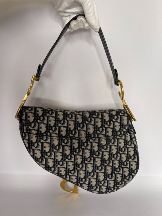 Dior Oblique Saddle Bag Blue