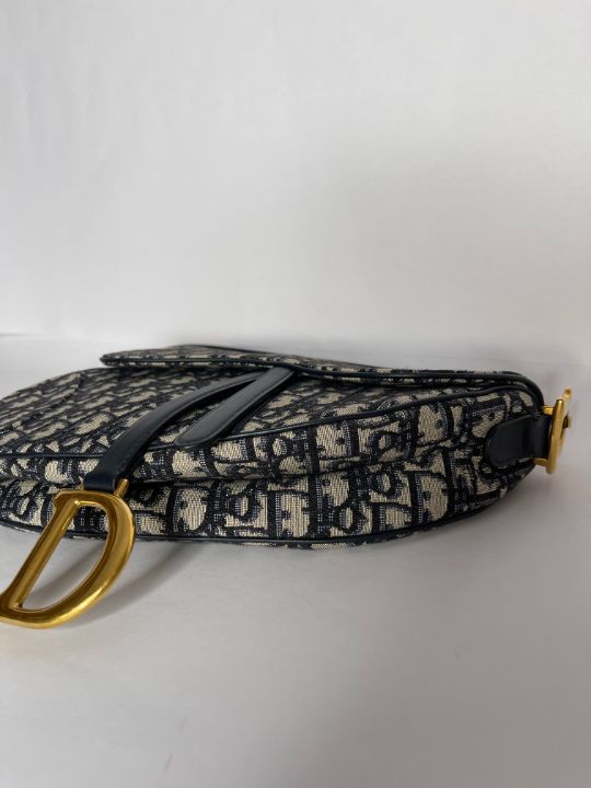 Dior Oblique Saddle Bag Blue