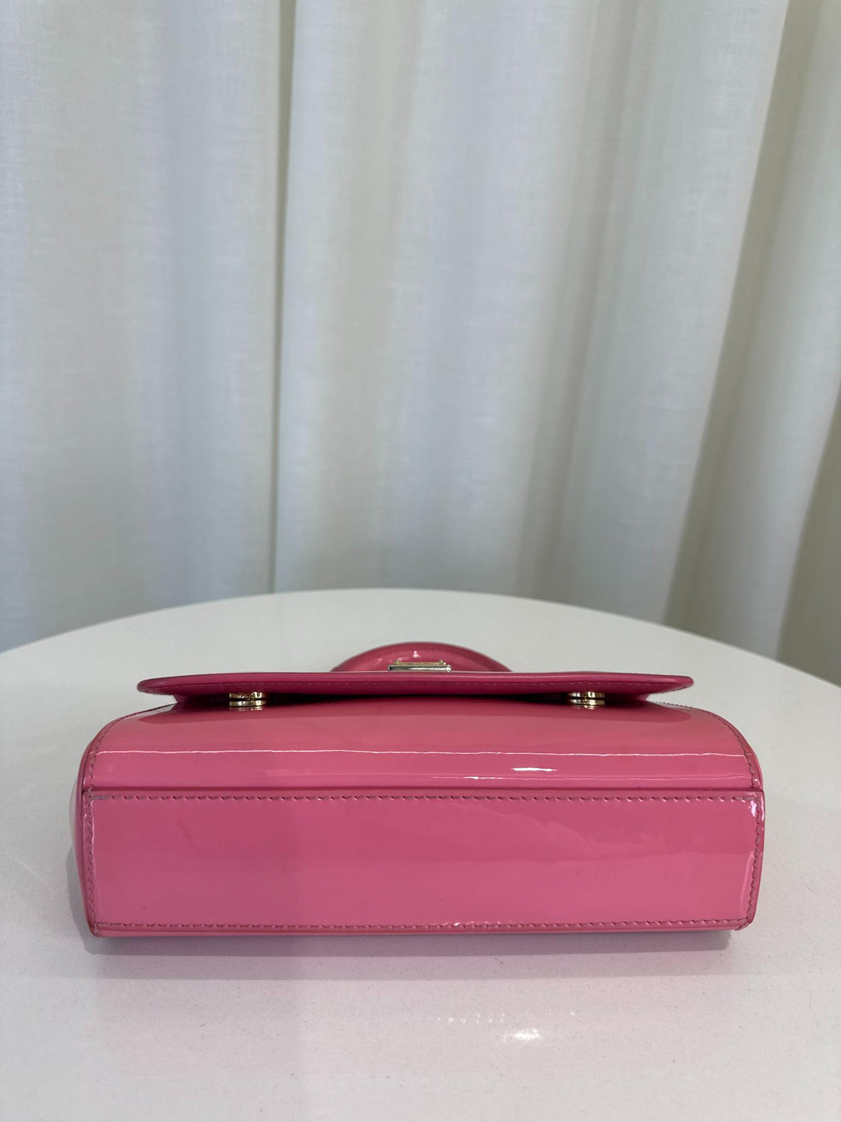 Dolce Gabbana Glossy Pink Old Small Miss Sicily Top Handle Bag