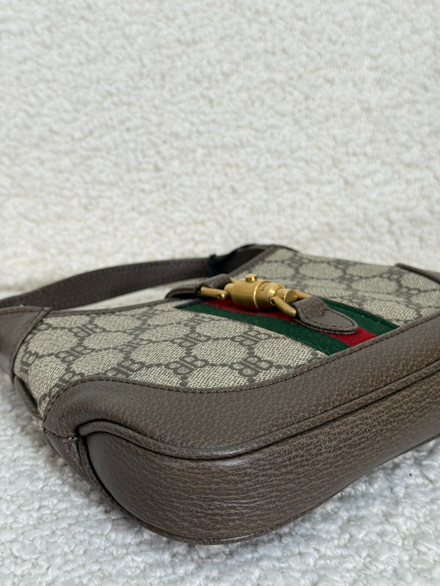 Balenciaga x Gucci Beige/Ebony Coated Canvas/Leather The Hacker Project 1961 Mini Jackie Bag