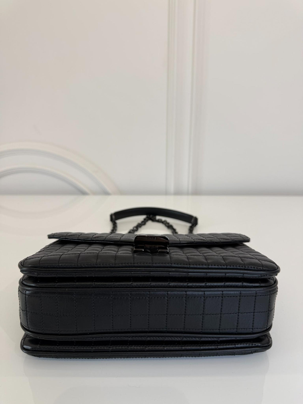 Celine Medium C Bag Black Quilted Calfskin Leather