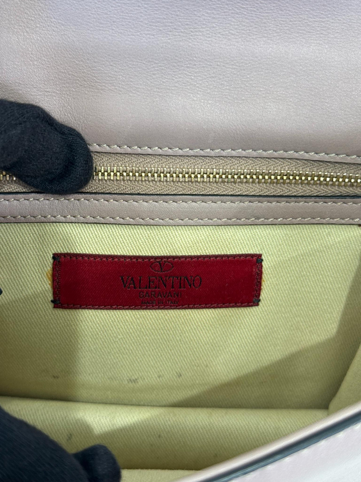 Valentino Garavani Small Rockstud Glam Lock Shoulder Bag Dusty Pink