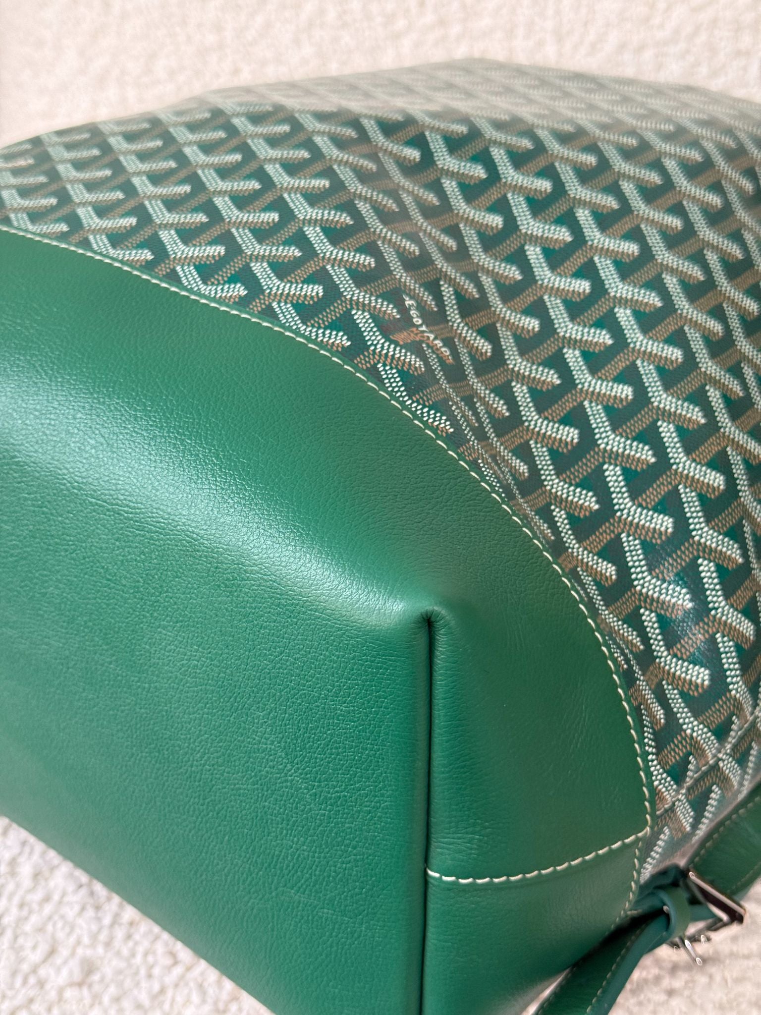 Goyard Cisalpin Green Goyardine Canvas Backpack