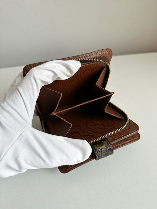 Louis Vuitton Monogram Canvas Zip Compact Wallet
