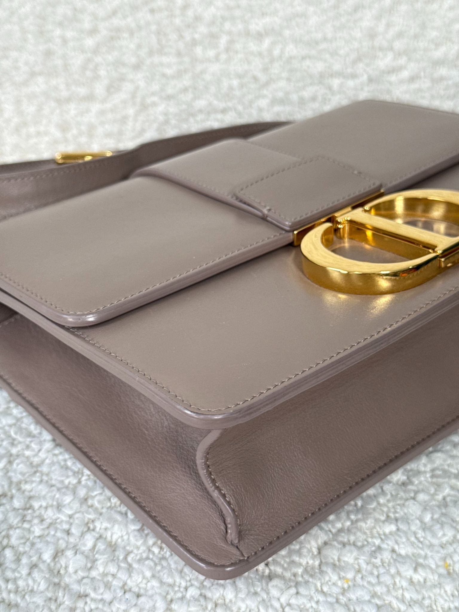 Christian Dior 30 Montaigne Beige Smooth Calfskin Leather Bag