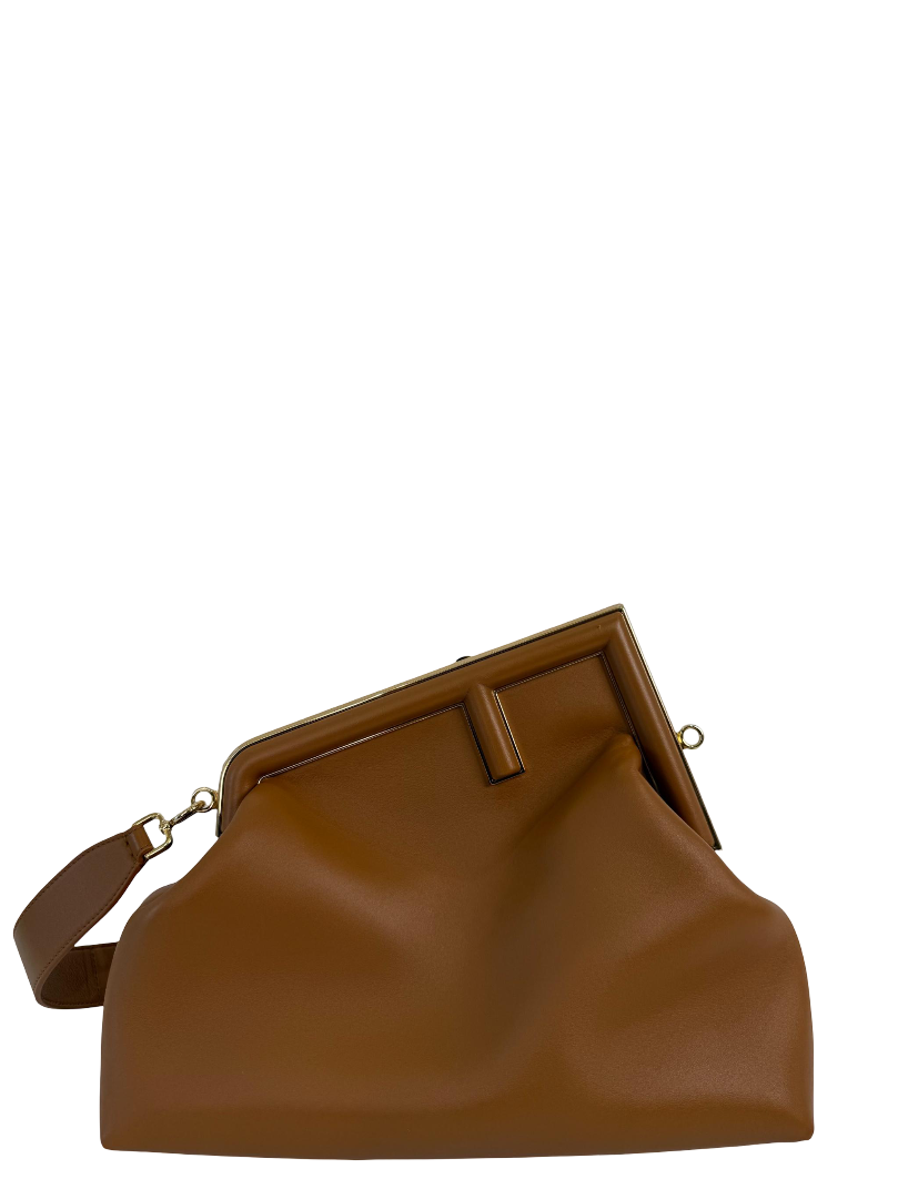 Fendi First Small Shiny Nappa Caramel