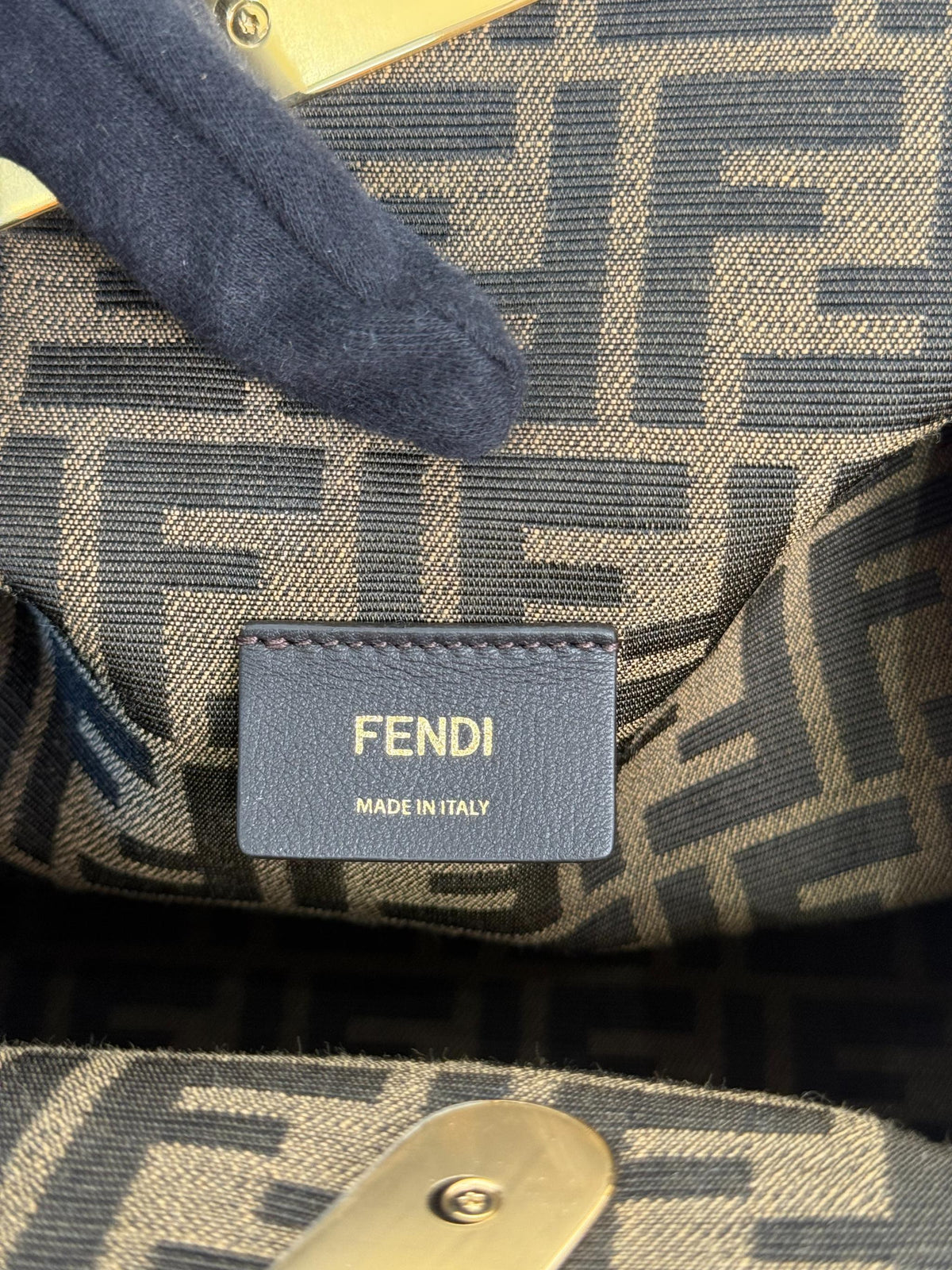 Fendi First Small Shiny Nappa Caramel