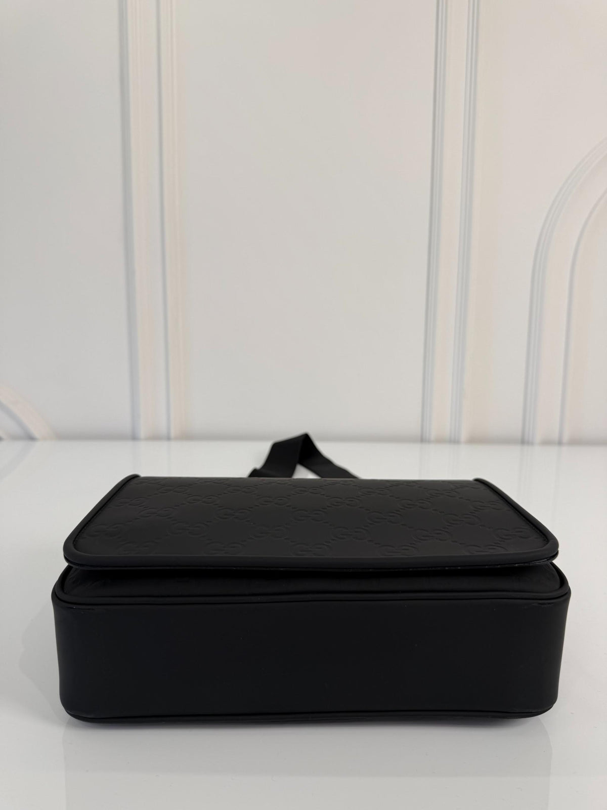Gucci GG Rubber Effect Black Crossbody Bag
