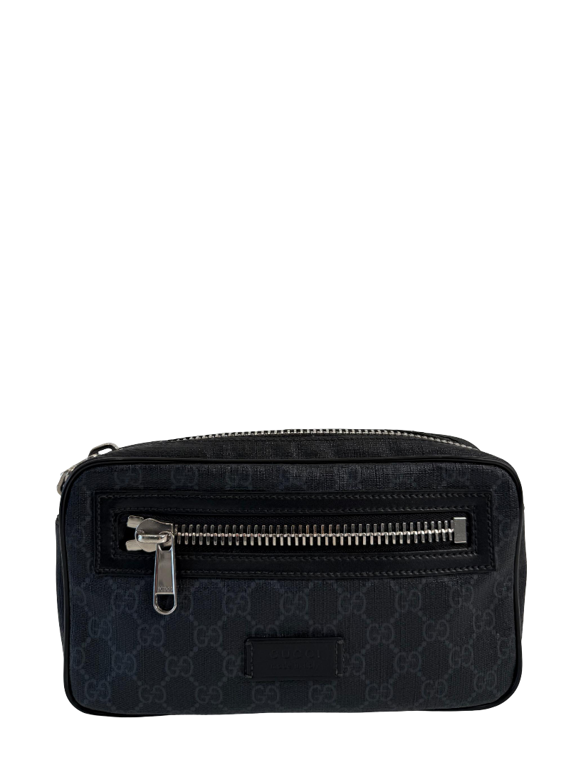 Gucci Black GG Supreme Coated Canvas Pouch