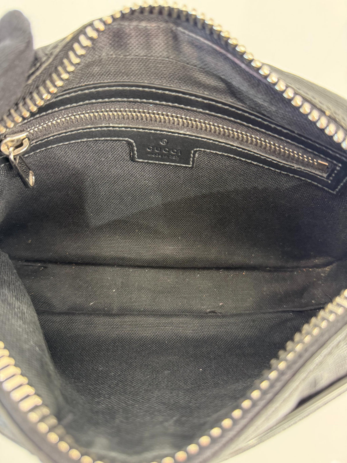 Gucci Black GG Supreme Coated Canvas Pouch