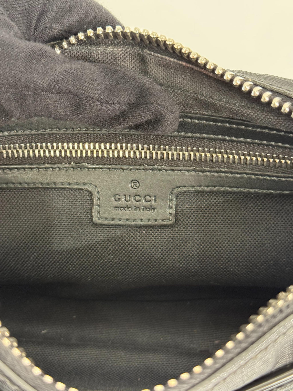 Gucci Black GG Supreme Coated Canvas Pouch