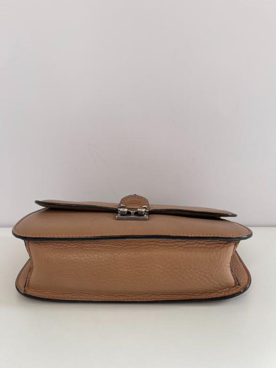 Valentino Garavani Pebbled Calfskin Medium Glam Lock Shoulder Bag