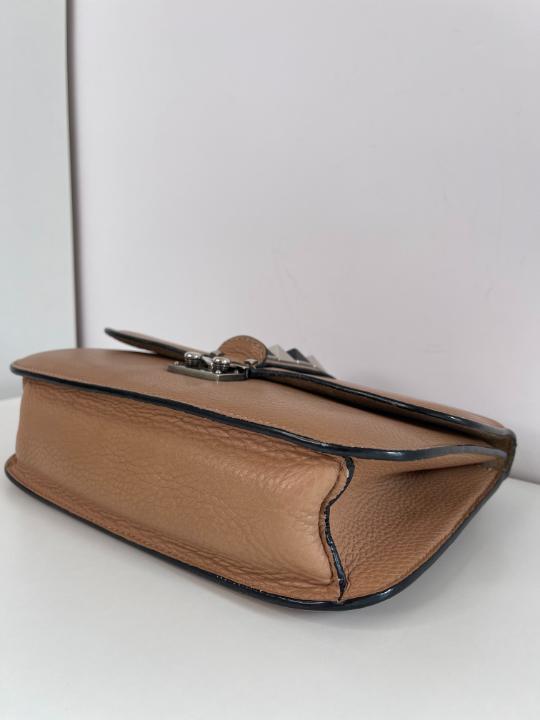 Valentino Garavani Pebbled Calfskin Medium Glam Lock Shoulder Bag