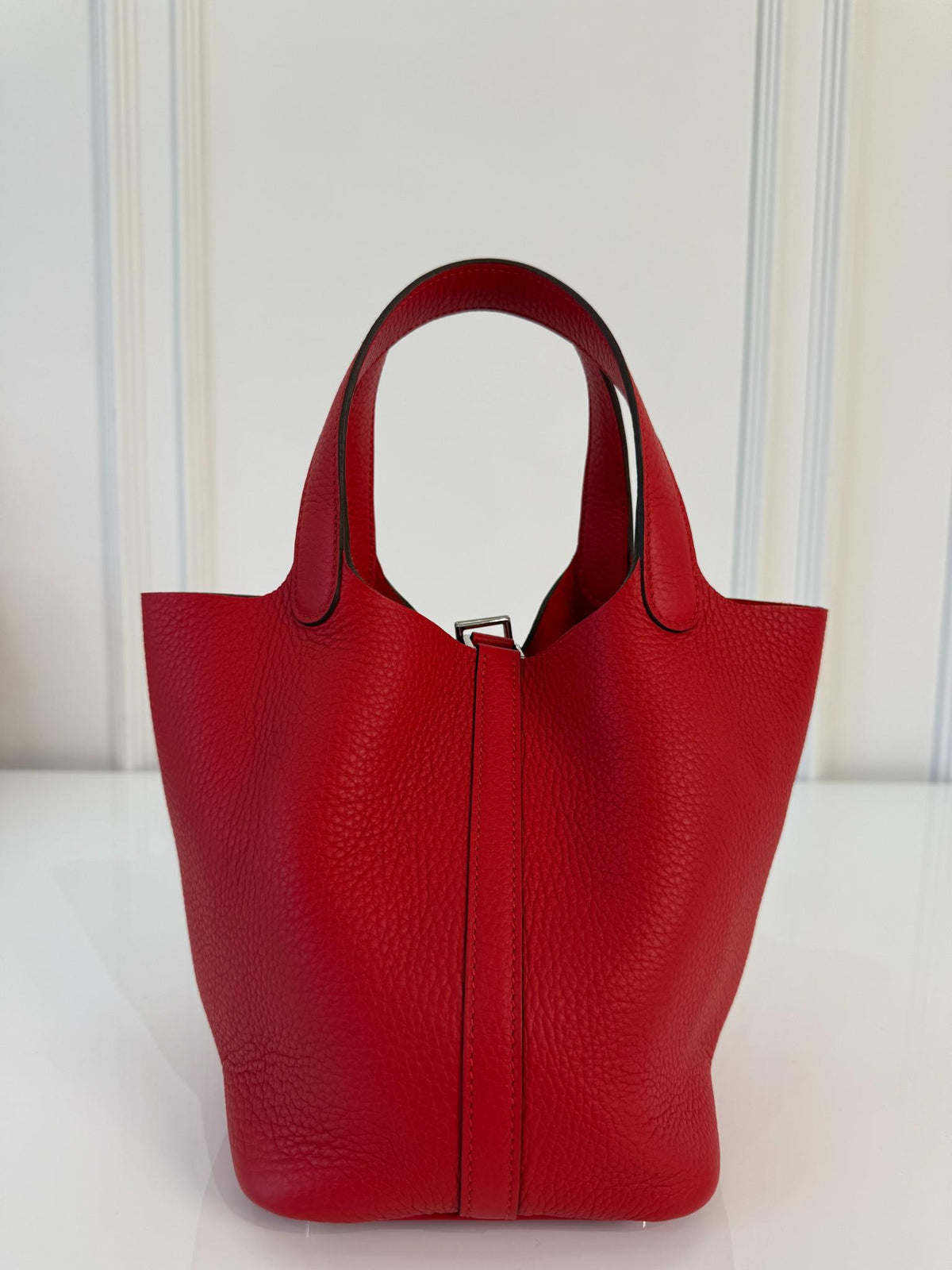 Hermès Picotin Lock 18 Taurillon Clemence Rouge Tomate
