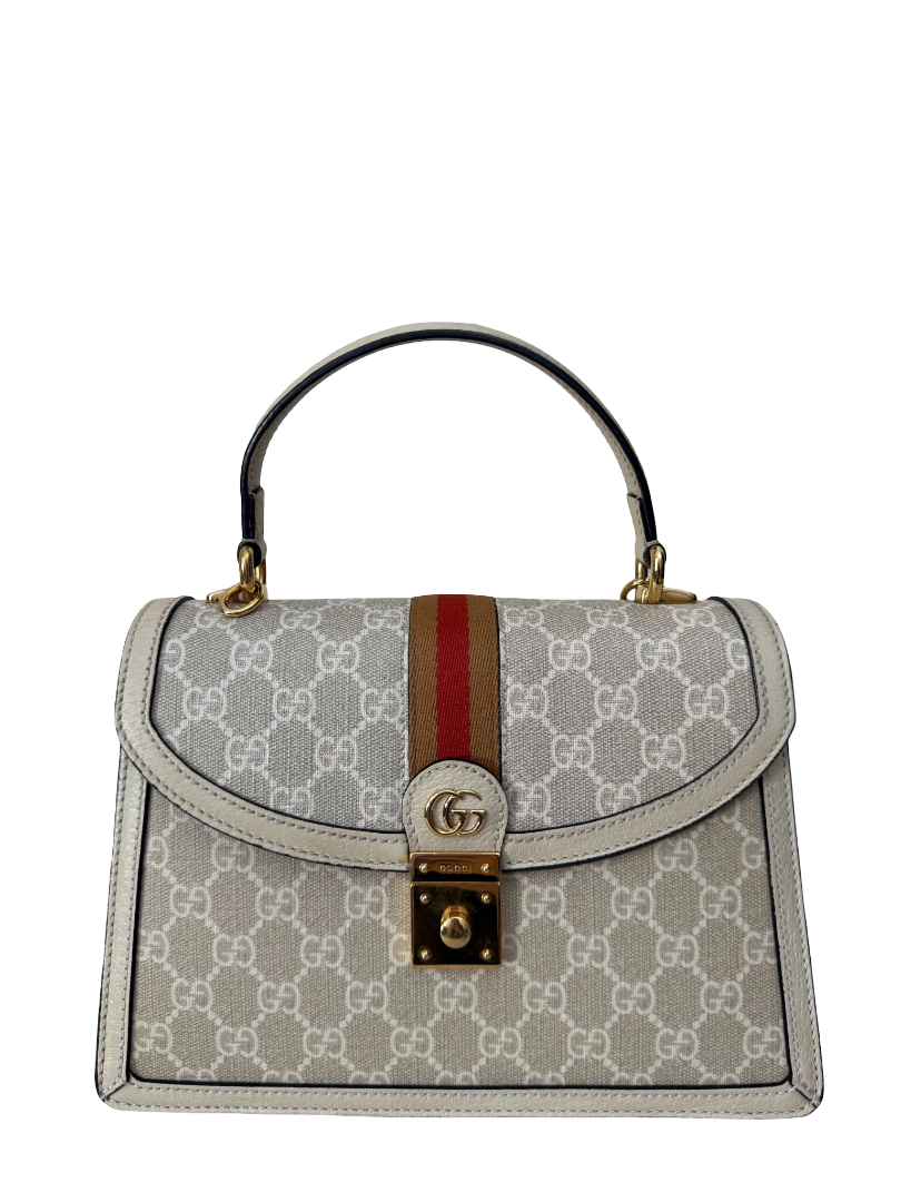 Gucci GG Supreme Monogram Small Ophidia Top Handle Bag